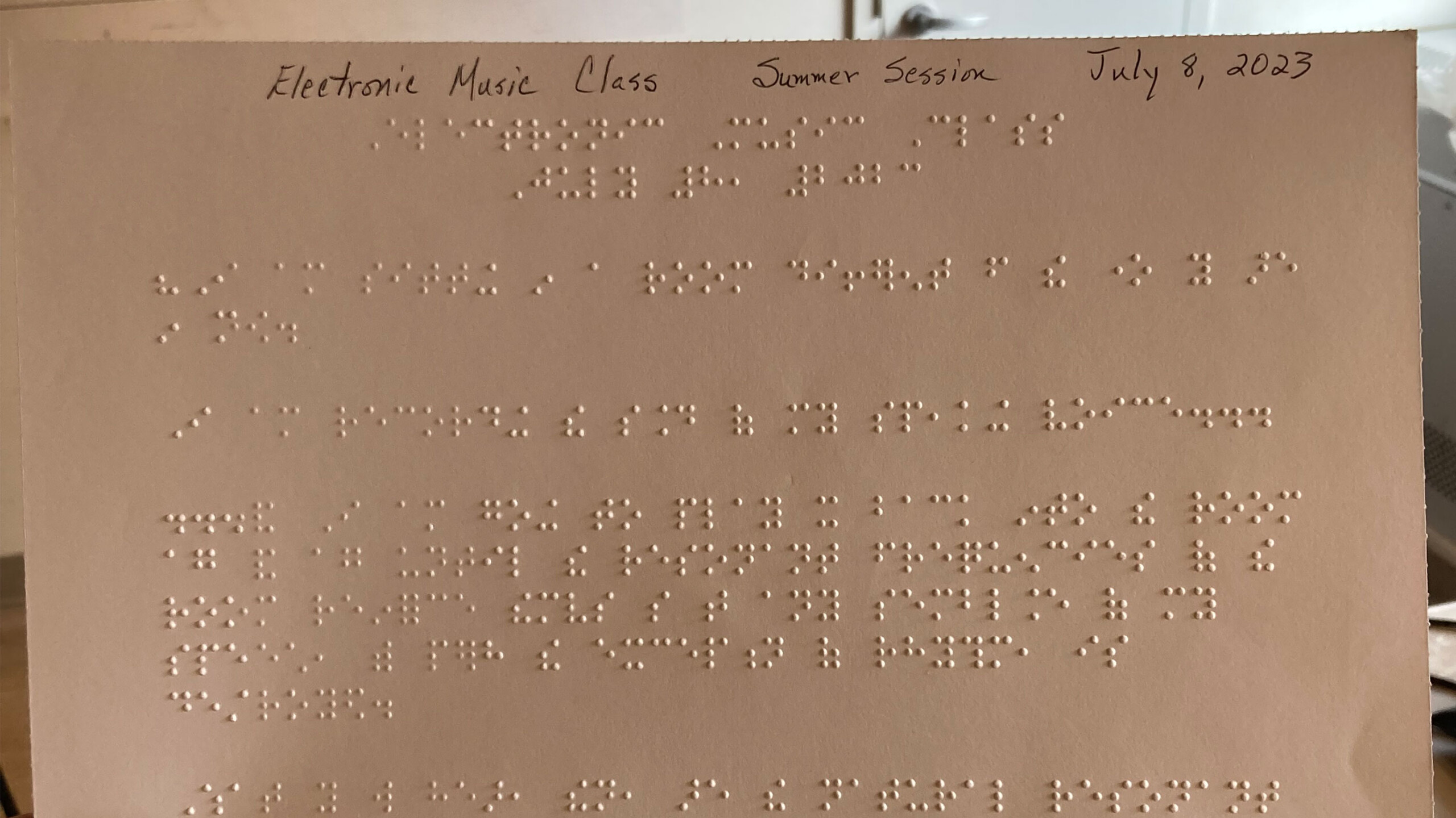 Braille music